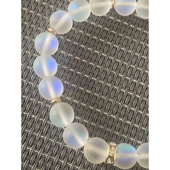 Moonstone Beaded Stretch Bracelet - Picture 2 of 2